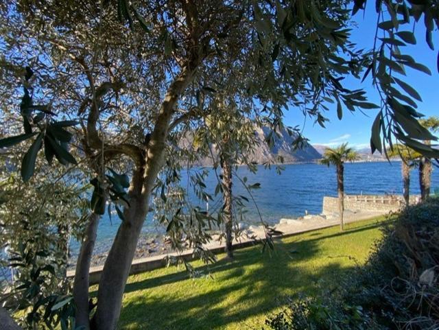 Luganersee, Pool, Strand, Parkplatz, Suite Bissone Kültér fotó