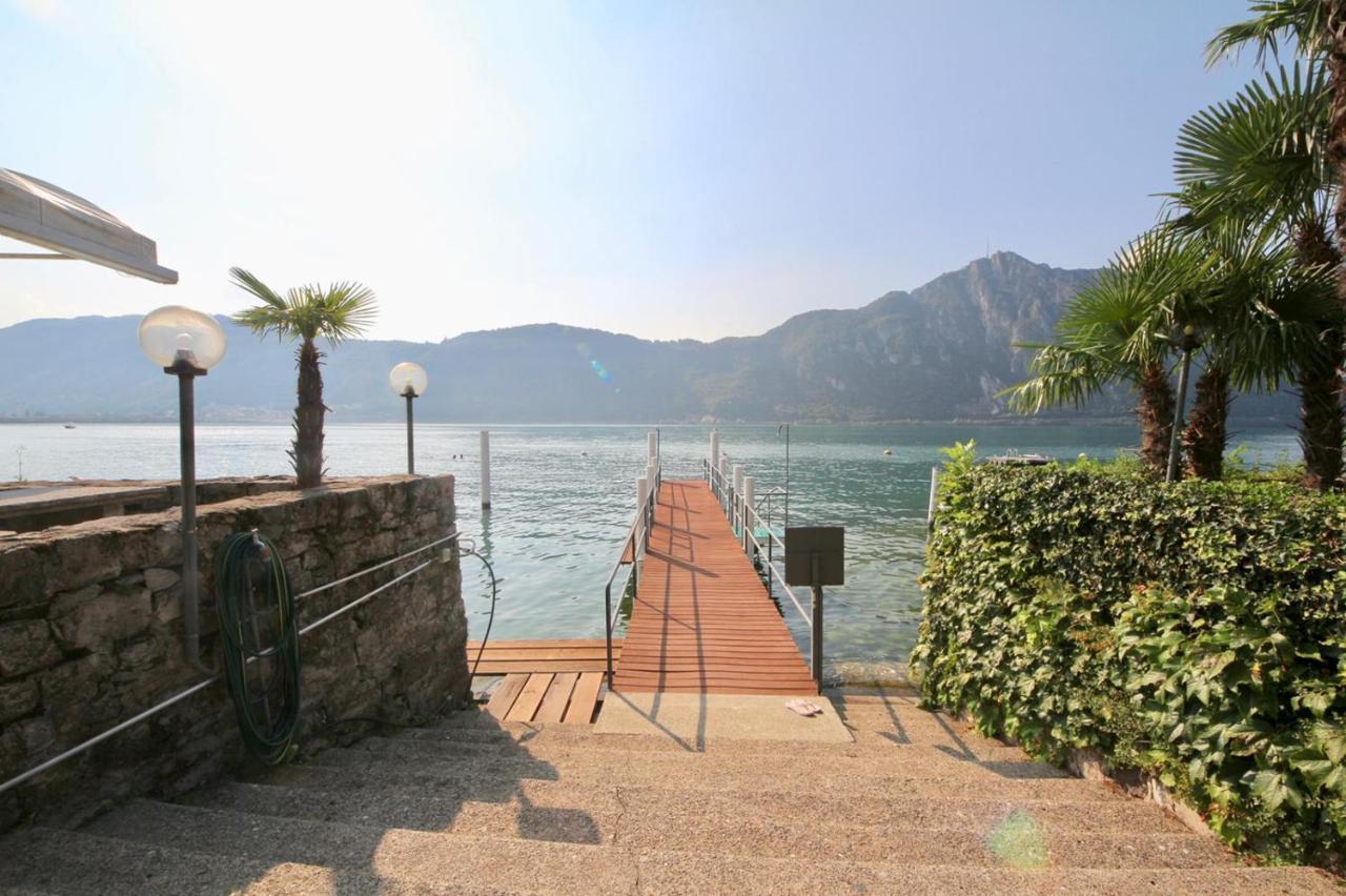 Luganersee, Pool, Strand, Parkplatz, Suite Bissone Kültér fotó
